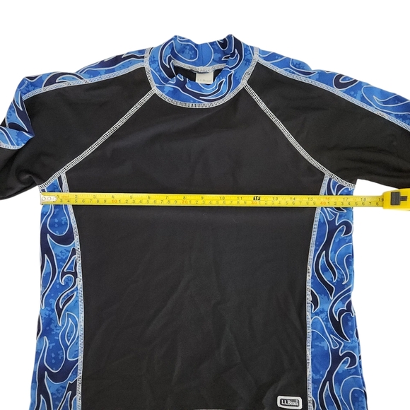 LL Bean Swim Shirt Boys Size XL Black Beach long Sleeve Rashguard - Picture 9 of 10